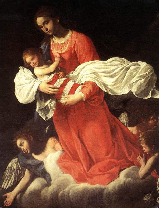 BAGLIONE, Giovanni The Virgin and the Child with Angels Spain oil painting art